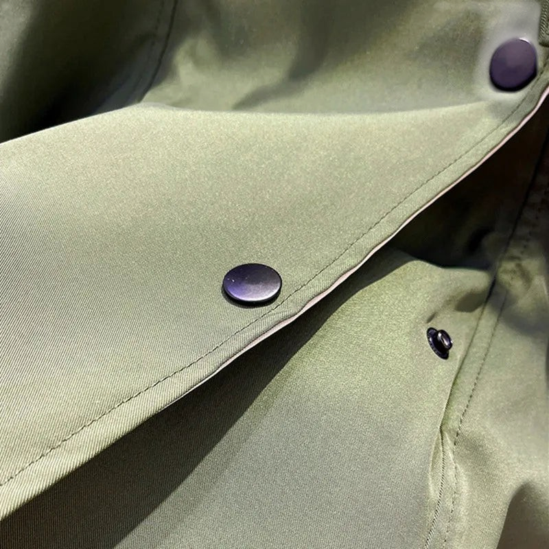 Women's Oversized Lightweight Windbreaker Jacket, Shawl Collar