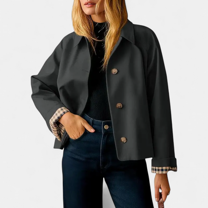 HARLOW | Relaxed Cropped Windbreaker Trench Coat
