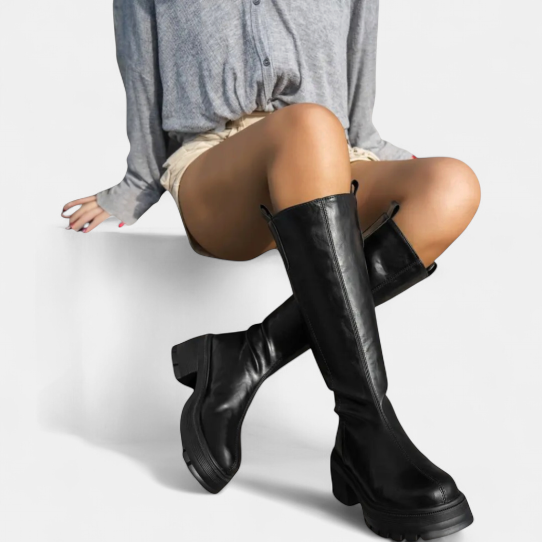 BRITTA | Cozy Fleece-Lined Tall Shaft Booties