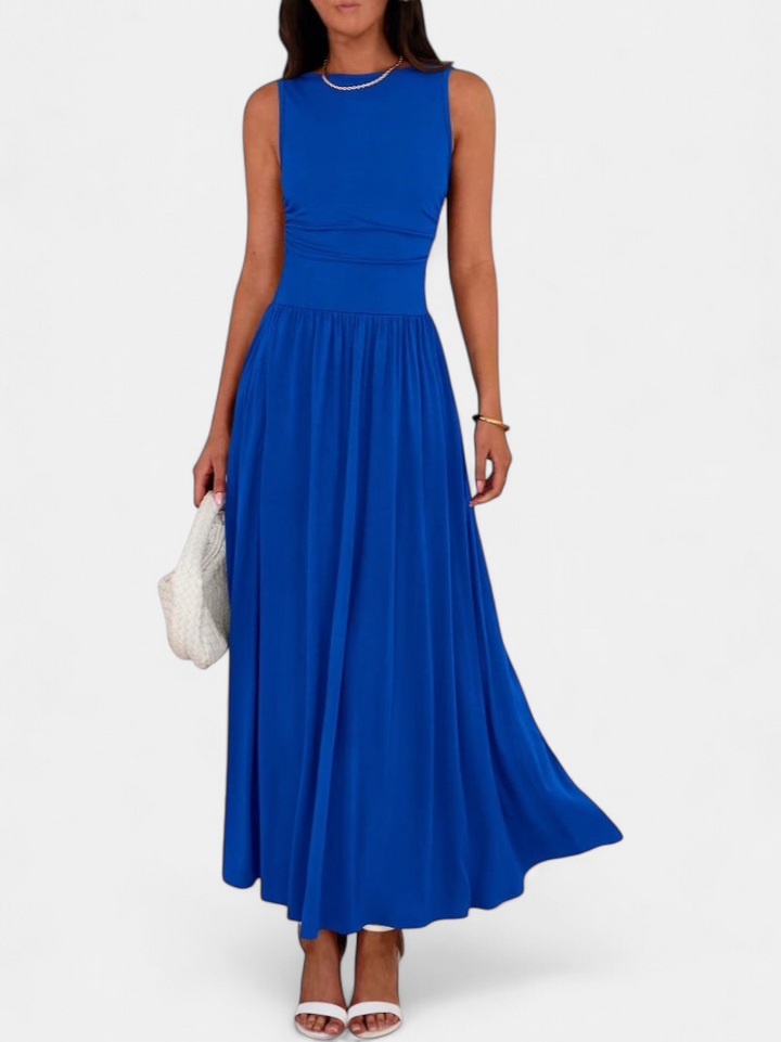 EMMIE | Chic Sleeveless Ruched High-Waisted Maxi Dress
