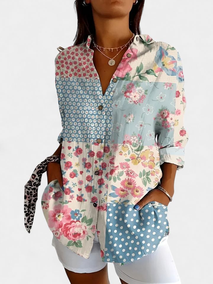 MELODIE | Elegant Floral Button Shirt