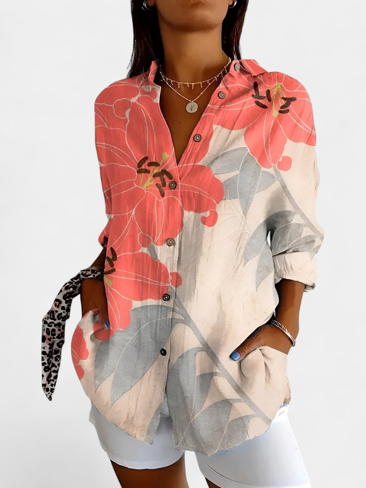 MELODIE | Elegant Floral Button Shirt
